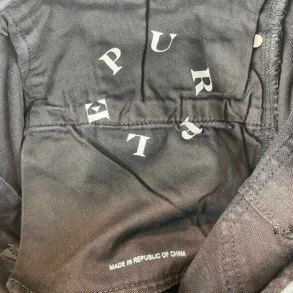 Purple Brand Jeans Men 34x33 P005 Black Slim Fit Button Fly Designer Stright Fit - Picture 6 of 15